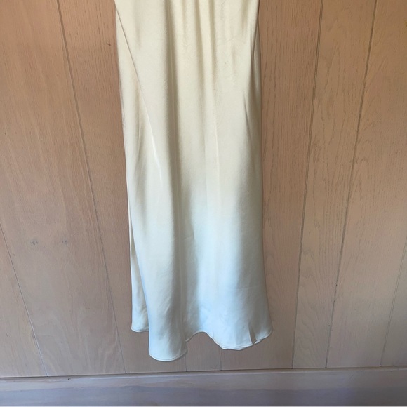 NWT Zara Ivory Satin Maxi Slip Dress Strappy Sexy Cocktail Event Classy Size M - Picture 5 of 15